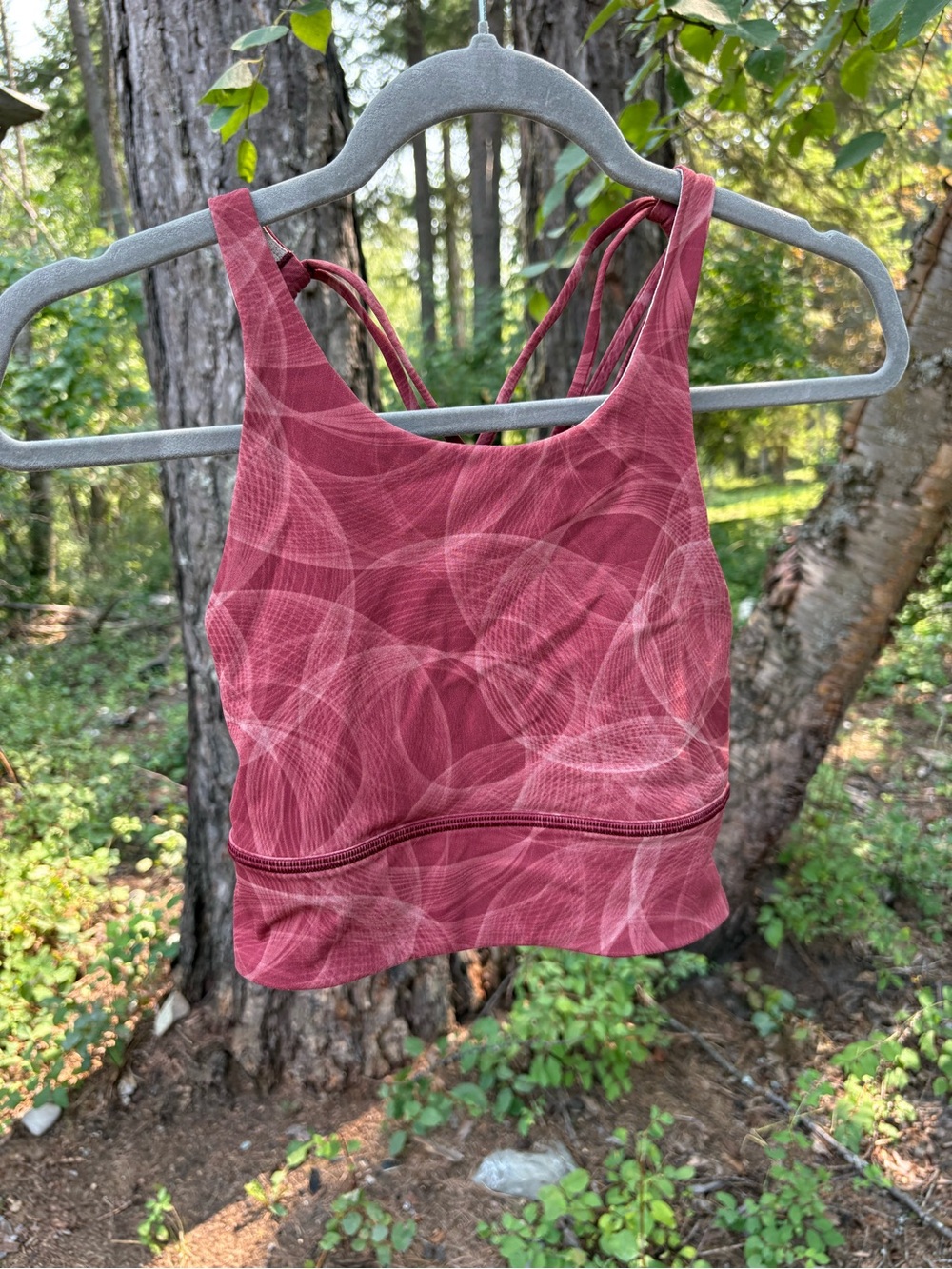 lululemon athletica Strappy Sports Bra - Raspberry Print